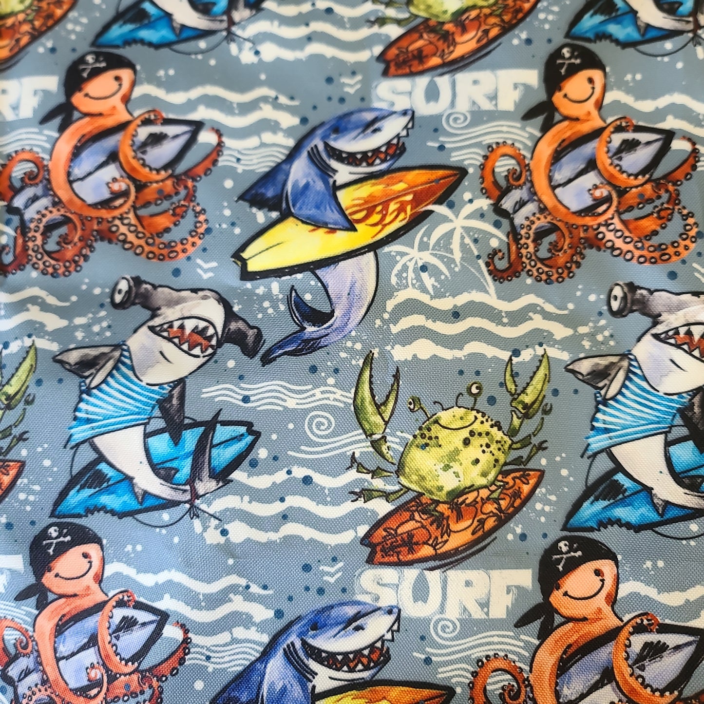 Étuis à crayons personnalisé DOUBLE / Trousse à cosmétiques - Requins/Pieuvres