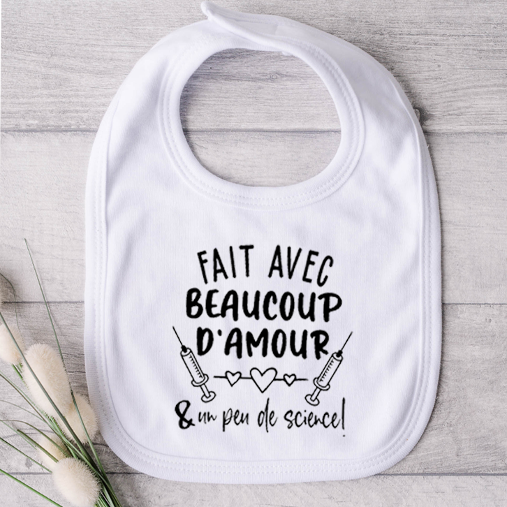 Bavoir pour bébé - Fait avec beaucoup d'amour et un peu de science! (v4)