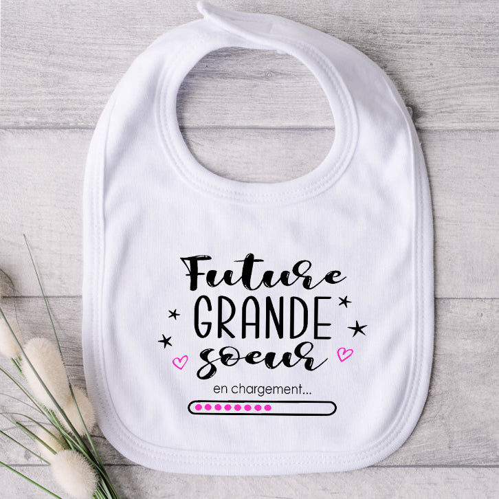 Bavoir pour bébé - Annonce - Future grande soeur en chargement