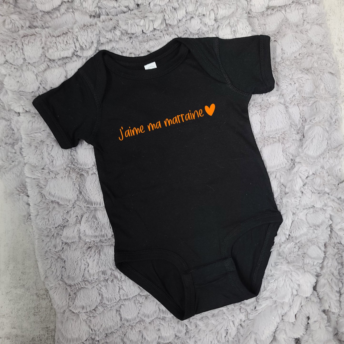 Cache-couche pour bébé - Annonce Parrain/Marraine - J'aime ma marraine (v2509)