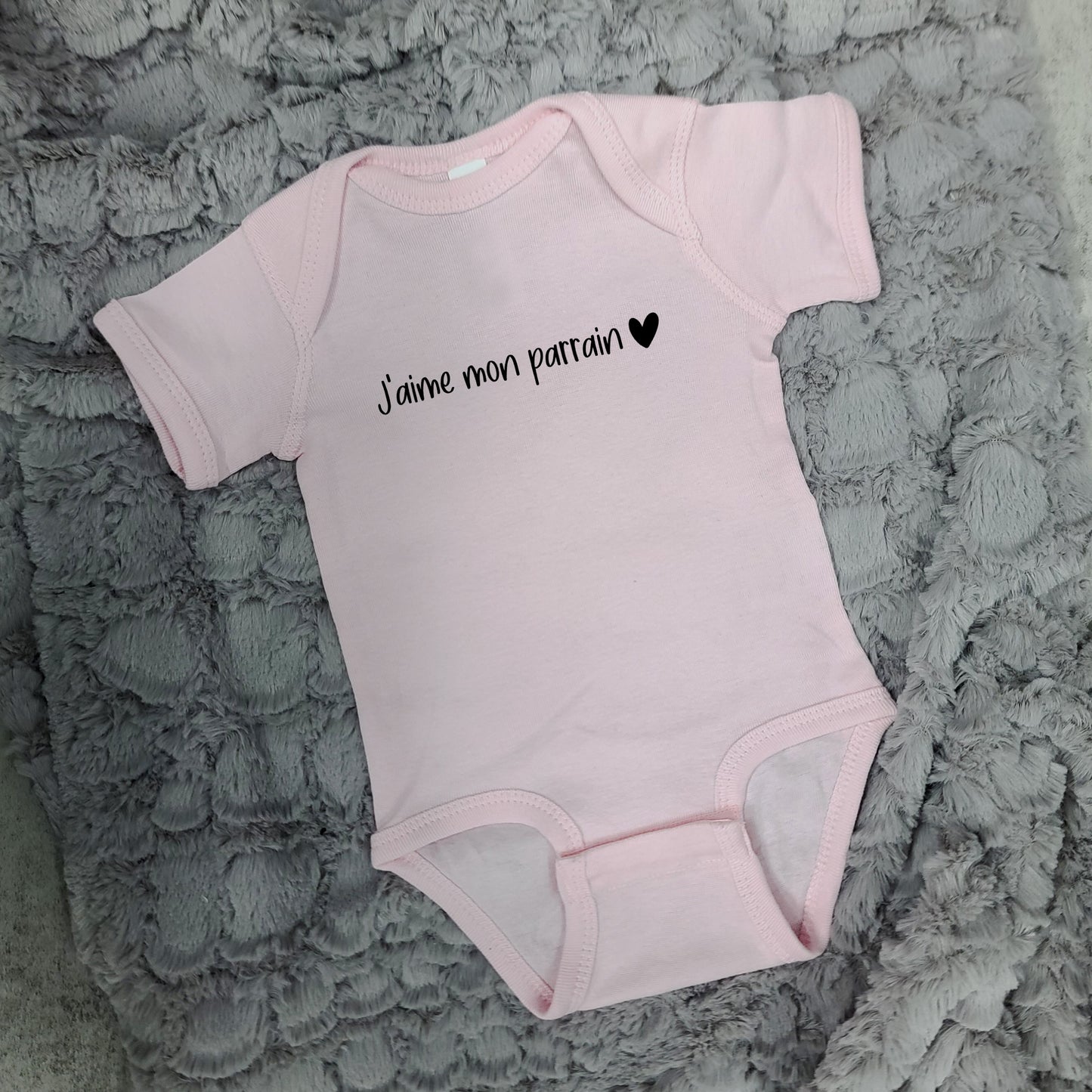 Cache-couche pour bébé - Annonce Parrain/Marraine - J'aime mon parrain (v2516)