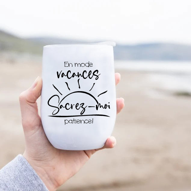 Décalque de vinyle - En mode vacances - Sacrez-moi patience !
