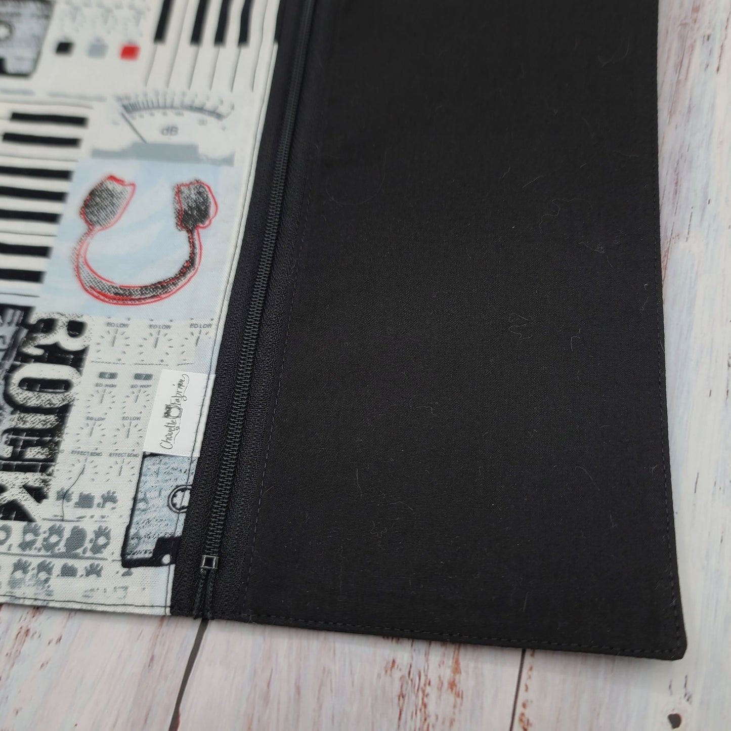 Napperon personnalise (Couleur d'impression au choix) - Musique - Instruments rouges et noirs - Pochette noire