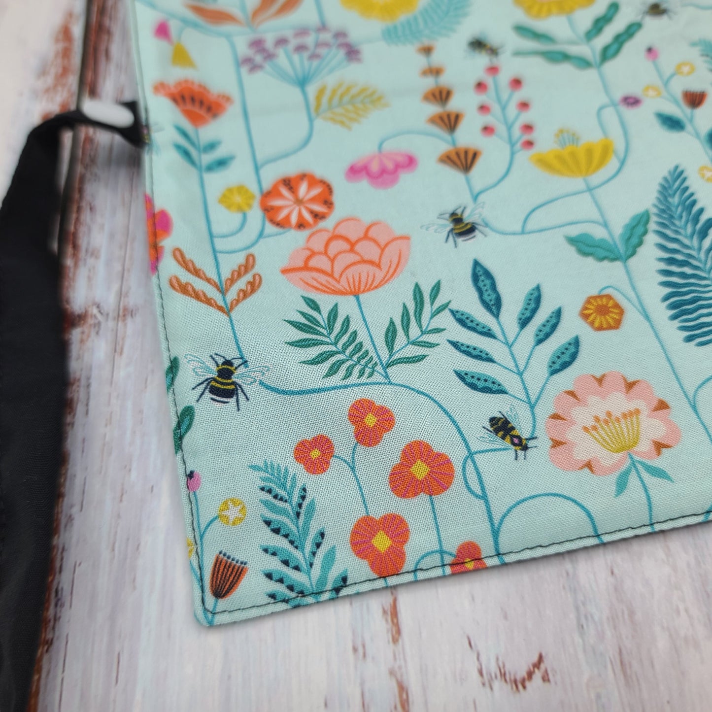 Napperon personnalisé (Couleur d'impression au choix) - Fleurs - Fleurs sur tiges & Abeilles