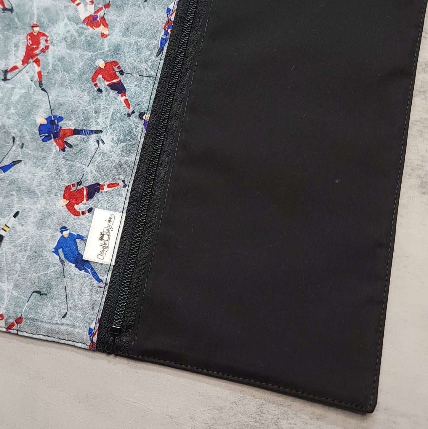 Napperon personnalise (Couleur d'impression au choix) - Sports - Hockey - Pochette noire