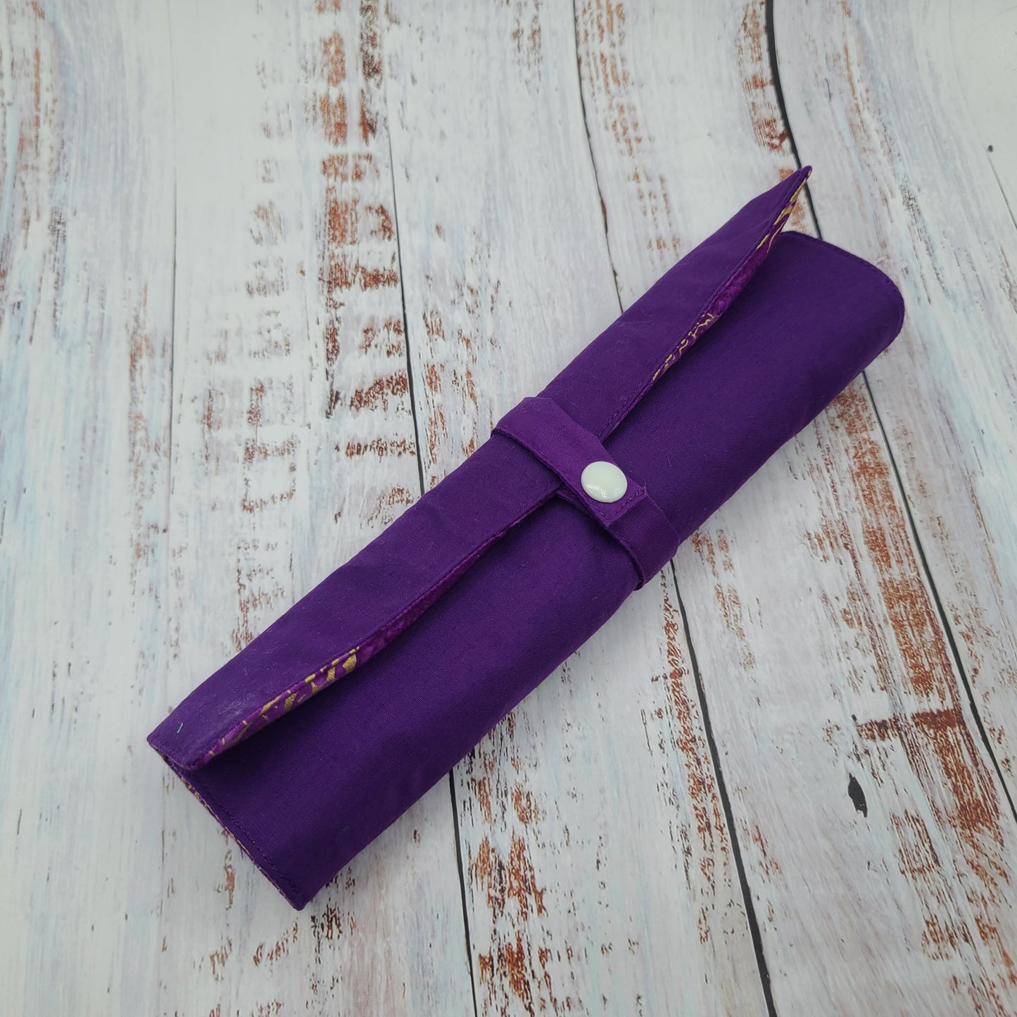Napperon personnalise (Couleur d'impression au choix) - Ananas - Or/Violet - Pochette Violette