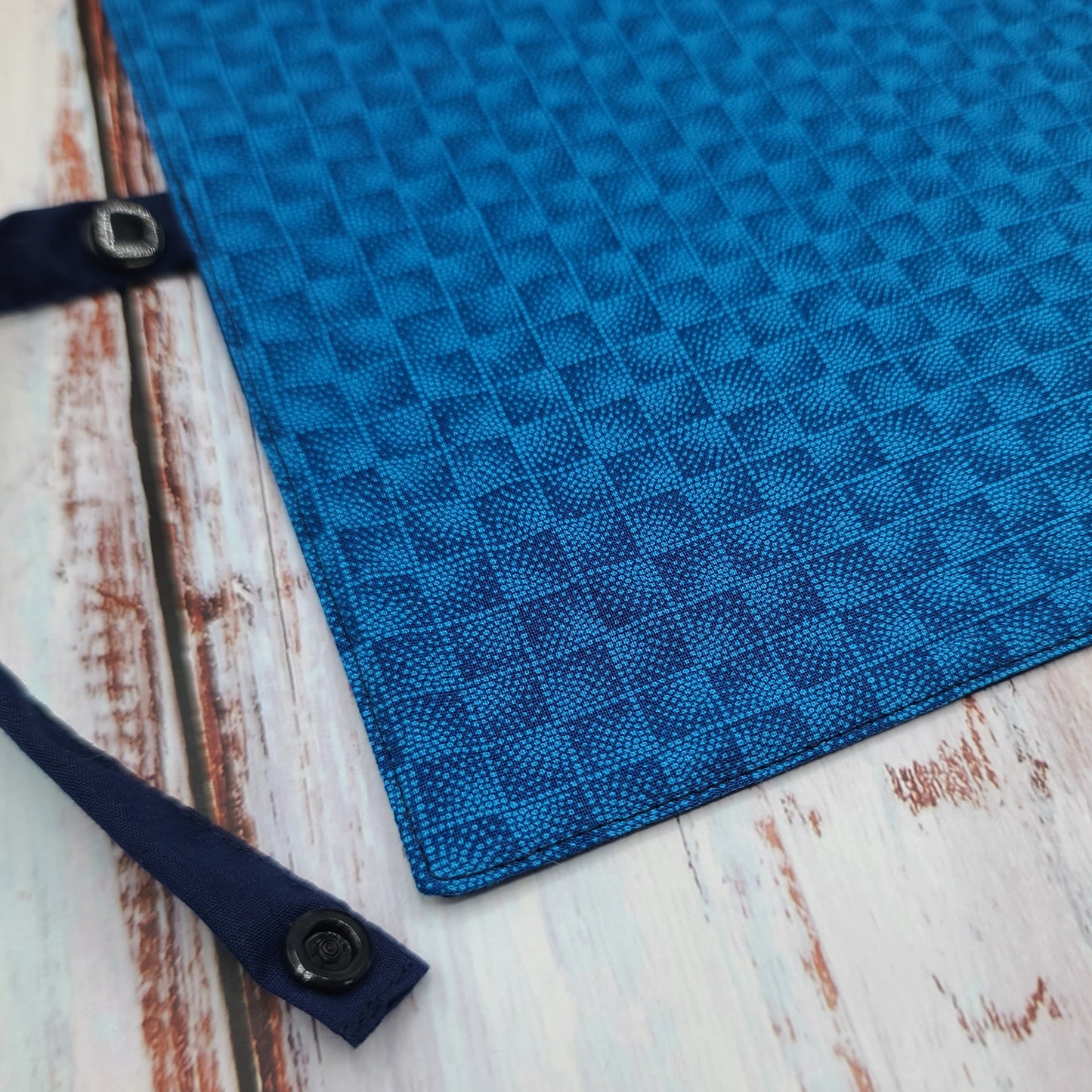 Napperon personnalise (Couleur d'impression au choix) - Motifs tons de bleus - Pochette marine
