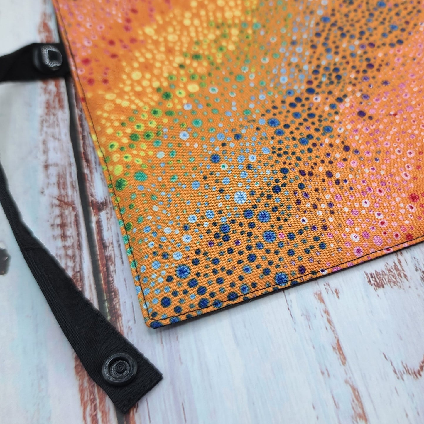 Napperon personnalise (Couleur d'impression au choix) - Bulles multi couleurs - Pochette noire