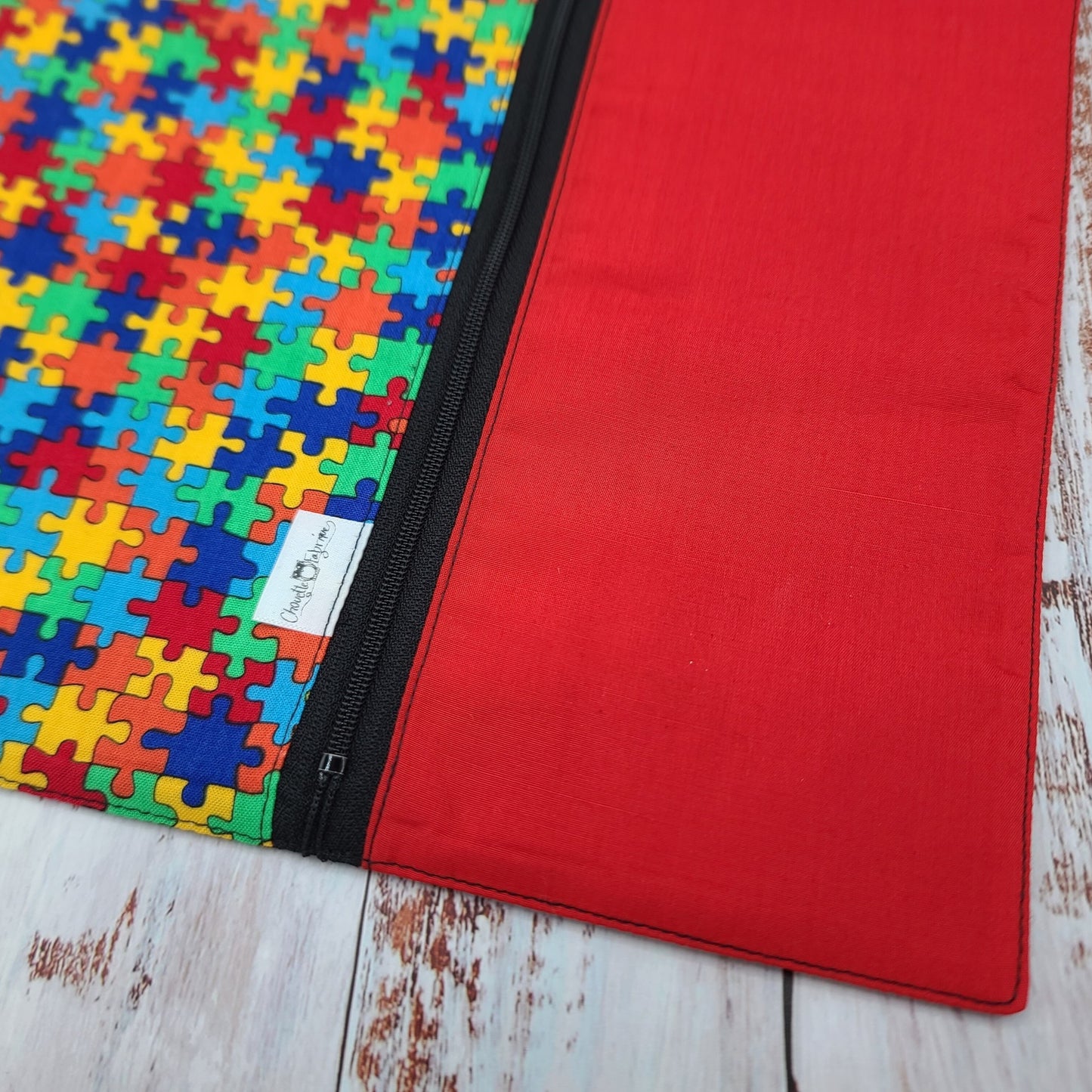 Napperon personnalisé (Couleur d'impression au choix) - Casse-tête - Pochette rouge