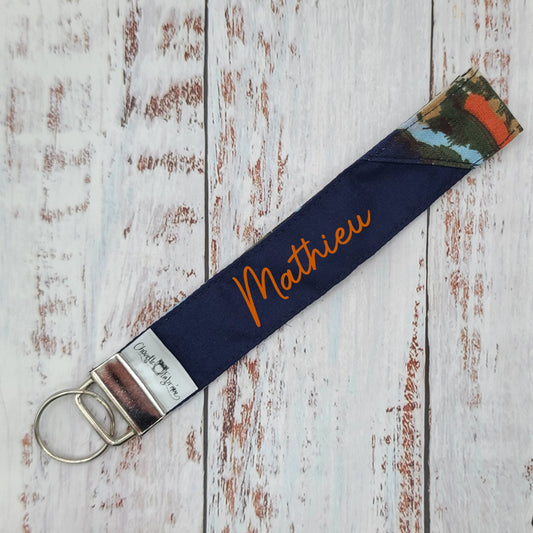 Porte-clé - PERSONNALISÉ - Dragonne - Poignet - Camping & Pêche en nature - Bande marine