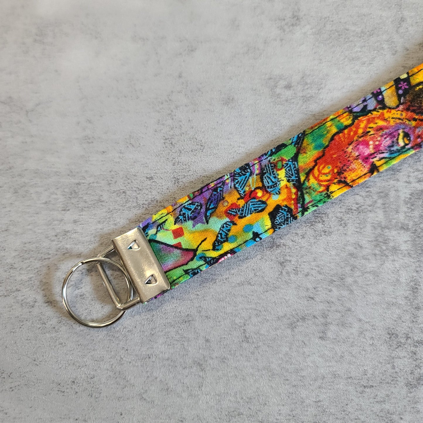 Porte-clé - PERSONNALISÉ - Dragonne - Poignet - Animaux - Lions - Bande noire