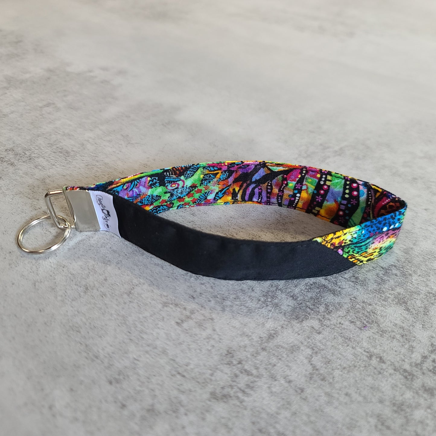 Porte-clé - PERSONNALISÉ - Dragonne - Poignet - Animaux - Lions - Bande noire