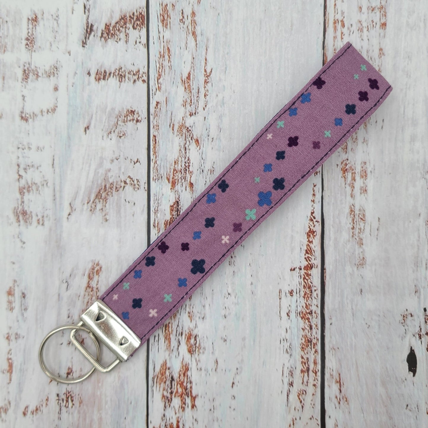 Porte-clé - PERSONNALISÉ - Dragonne - Poignet - Motifs Marine et Aqua - Bande marine