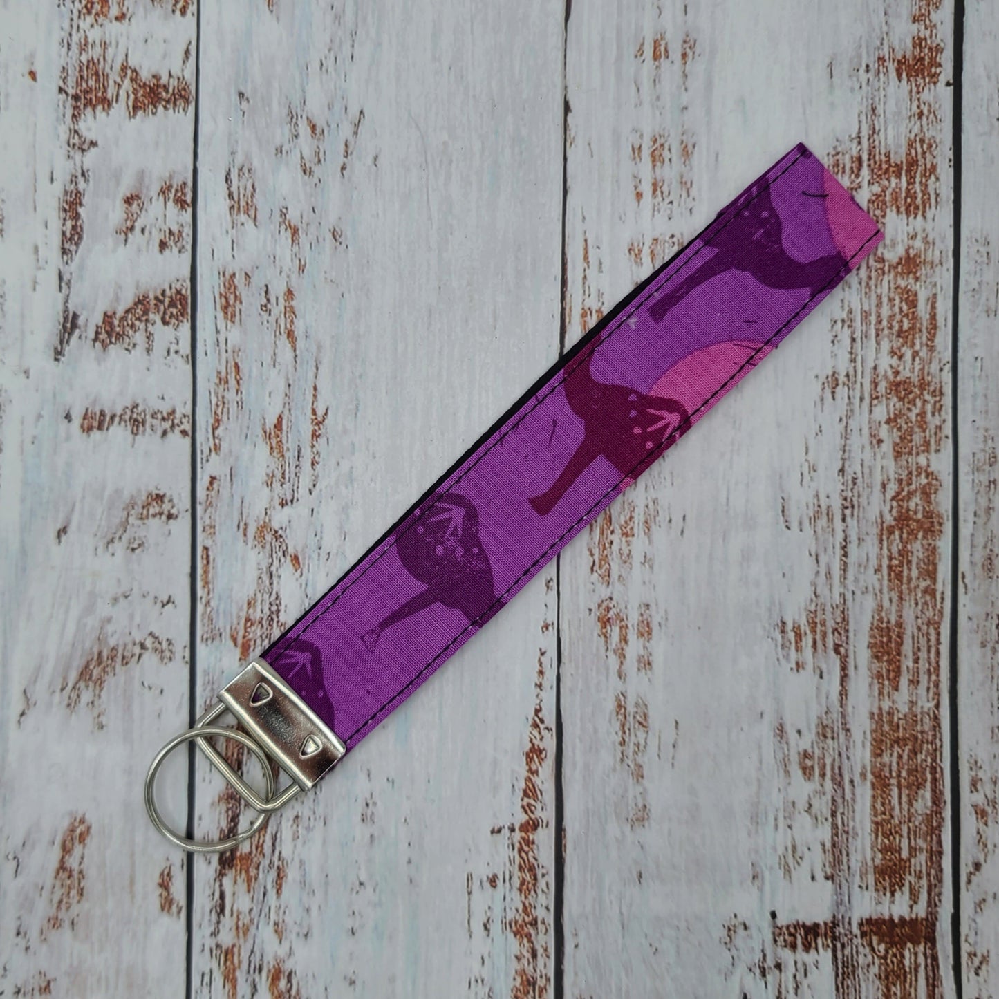 Porte-clé - PERSONNALISÉ - Dragonne - Poignet - Chameaux - Bande noire