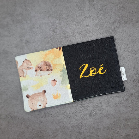 Protège-carnet de santé - Vaccination - Personnalisé - Animaux - Ours, Écureuil & Hérissons