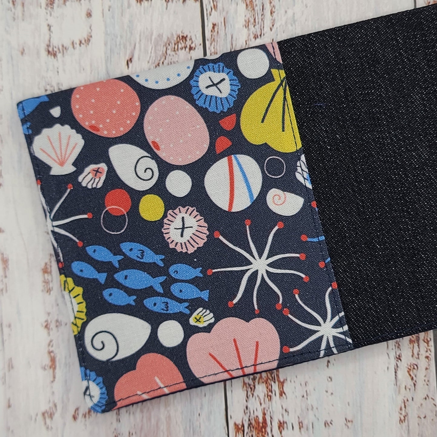 Protège-carnet de santé - Vaccination - Personnalisé - Nature - Fonds marins (coquillages et poissons)