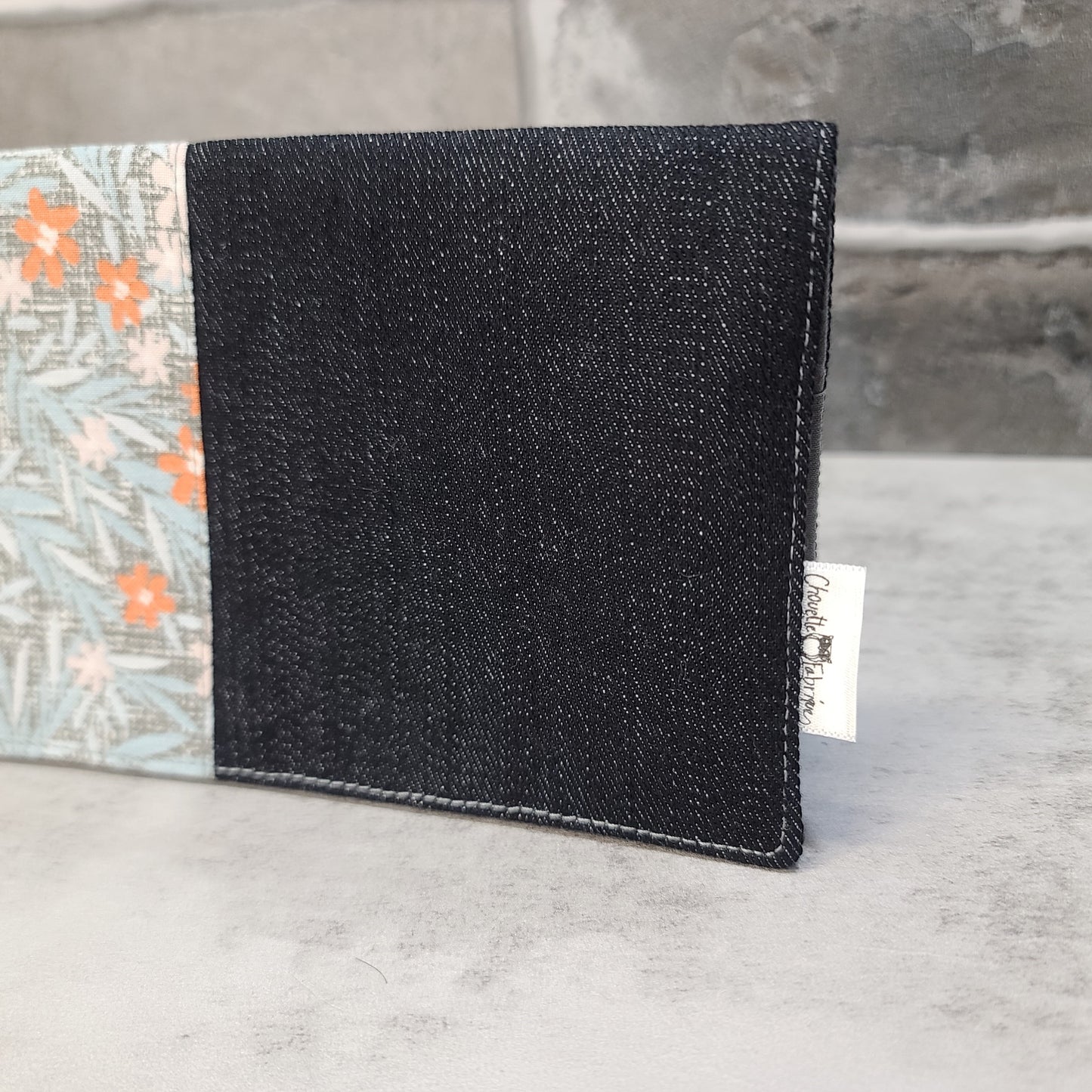 Protège-carnet de santé - Vaccination - Personnalisé - Fleurs - Fleurs Orangées