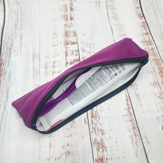 Pochette à ustensiles, brosse à dents, etc. - Sac réutilisable, lavable et imperméable - Bourgogne