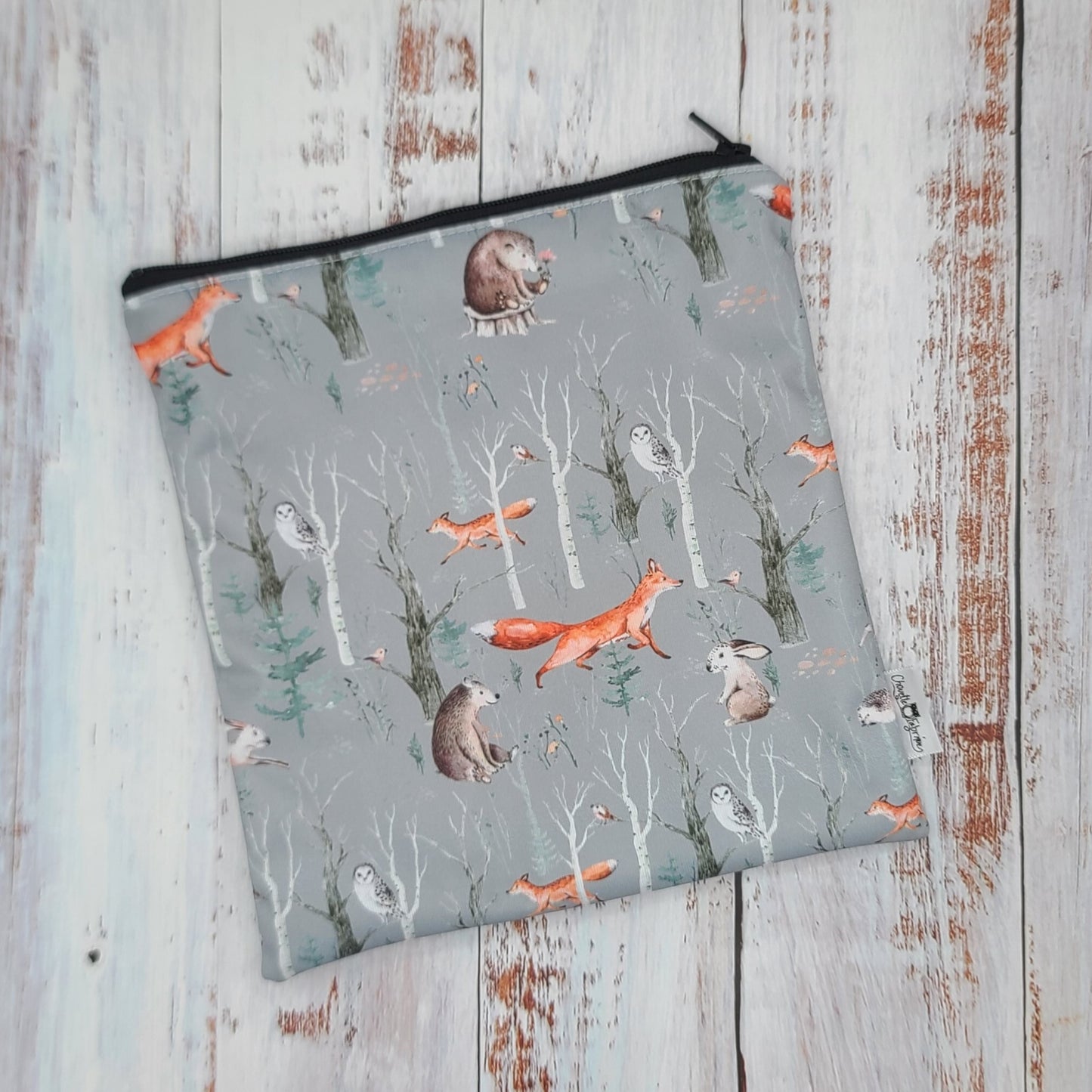 Sac réutilisable pour collation ou sandwich – Animaux - Renards, hérissons, ours, lièvres, hiboux et oiseaux