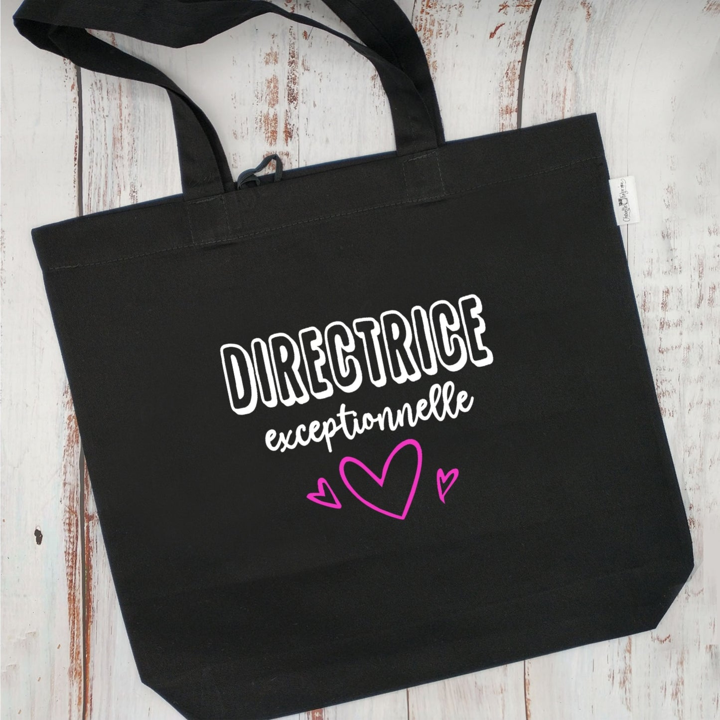(CHOIX COULEURS & PROFESSION) Sac d'épicerie / Sac fourre-tout réutilisable et lavable - Directrice (ou autre) exceptionnelle - (Qui se roule pour le rangement) - v6