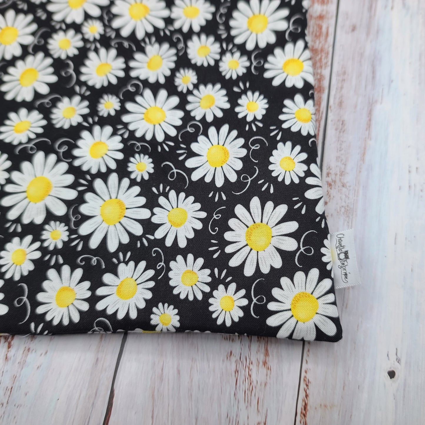 Sac réutilisable format LIVRE (8 x 12 pouces) - Marguerites