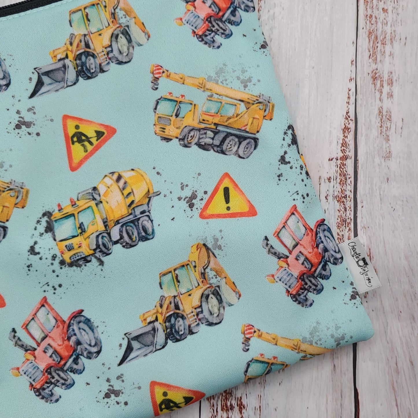 Sac réutilisable pour collation ou sandwich – Véhicules - Camions & Dompeurs / Bleu ciel