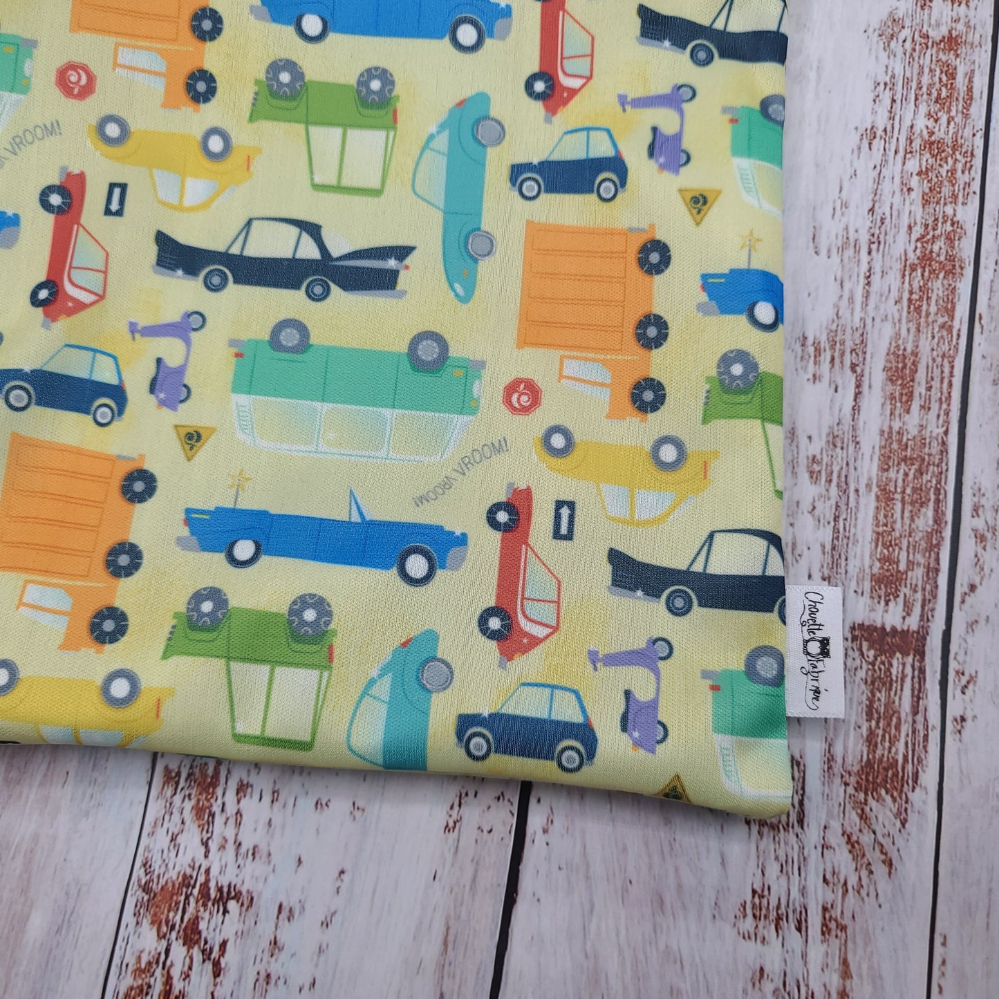 Sac réutilisable pour collation ou sandwich – Véhicules - Voitures / Fond jaune