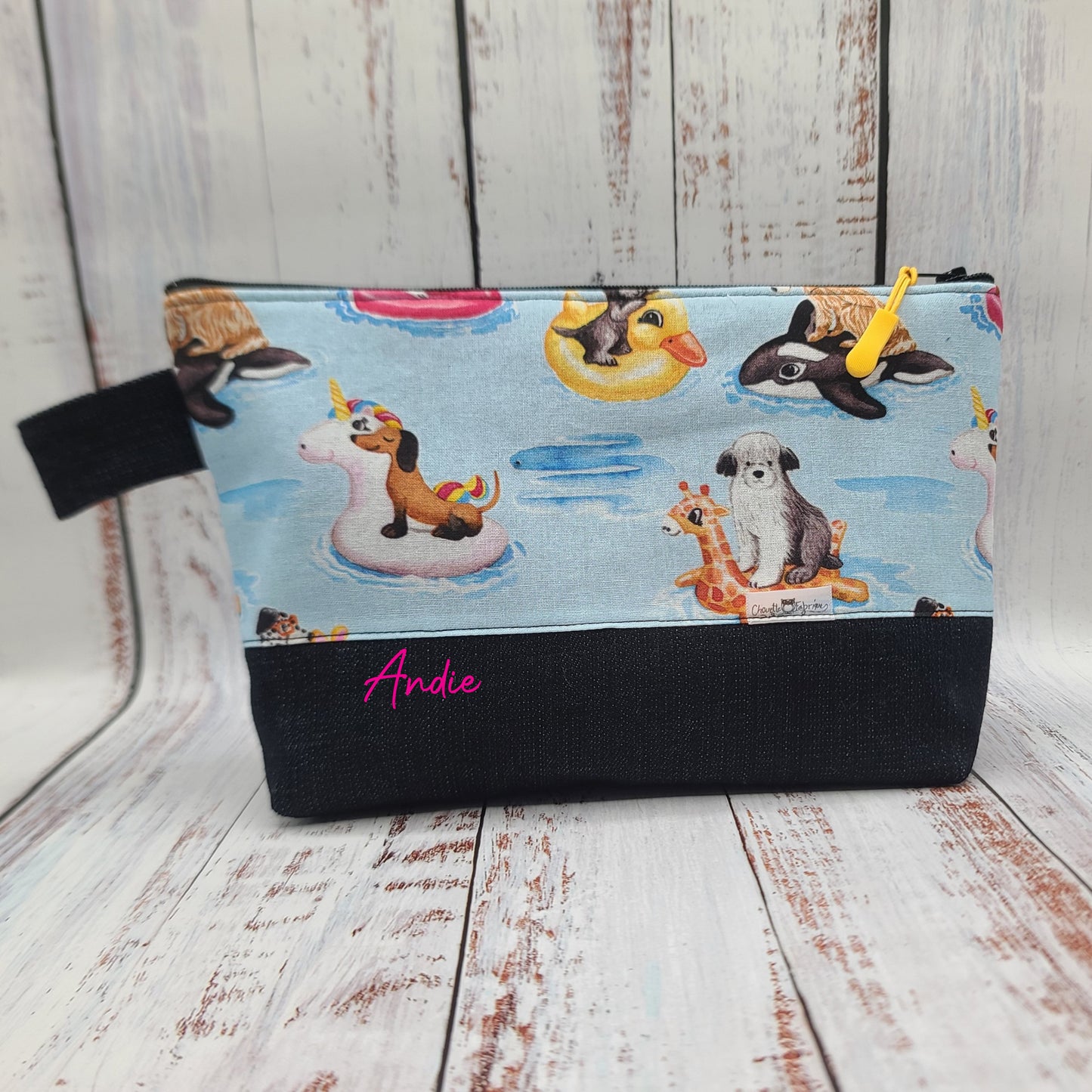 Trousse de voyage - Sac à cosmétiques/maquillage - Étui à crayons - Animaux - Chiens piscine