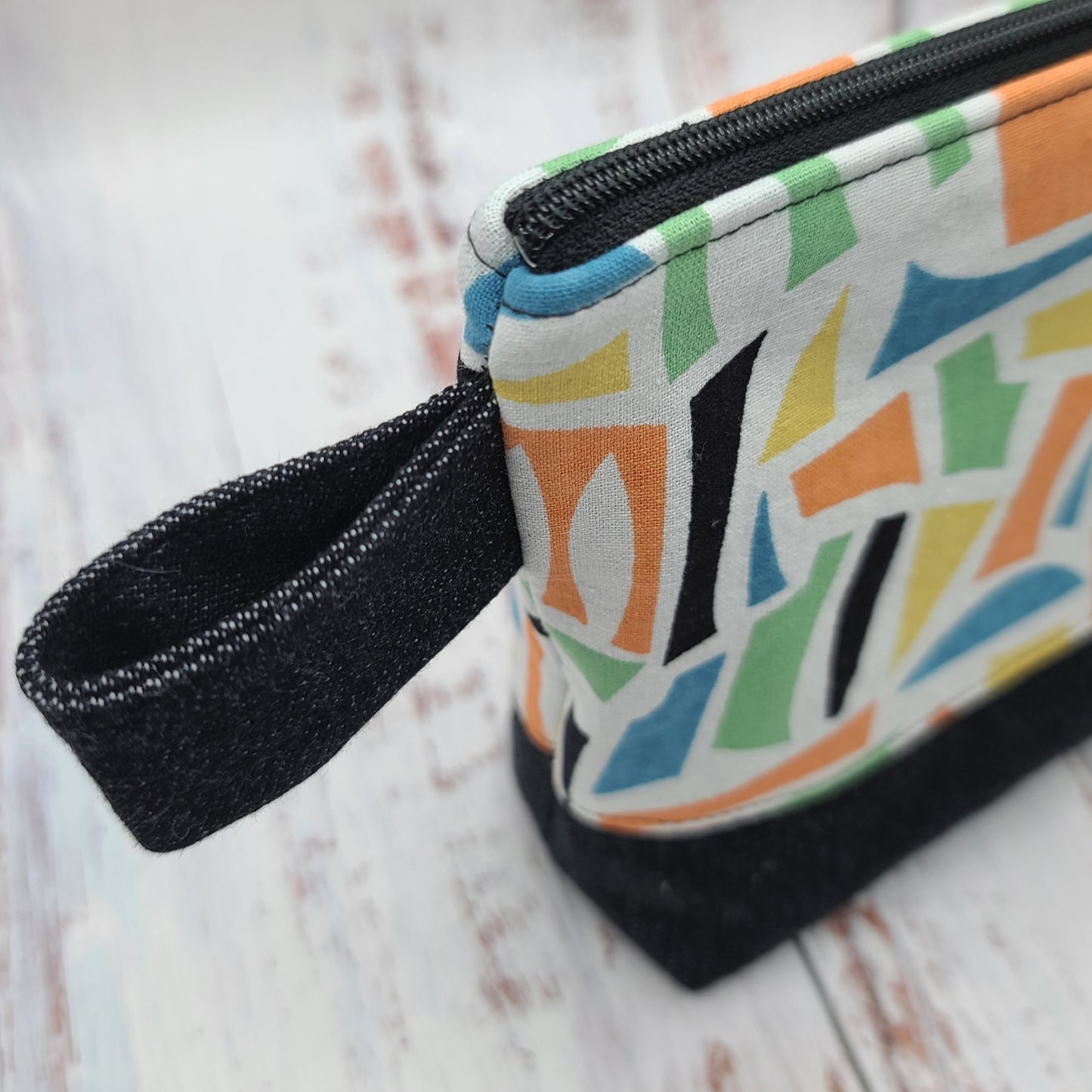 Trousse de voyage - Sac à cosmétiques/maquillage - Étui à crayons - Formes géométriques multi couleurs