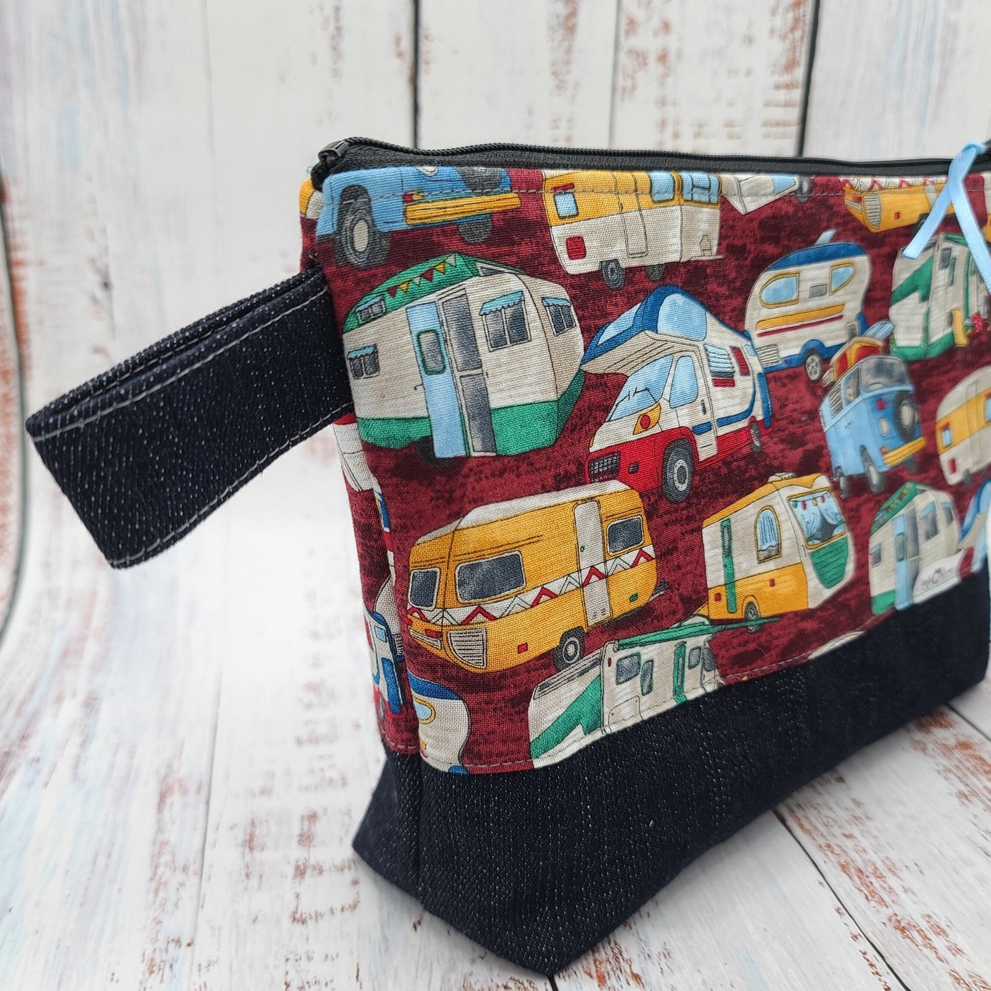 Trousse de voyage - Sac à cosmétiques/maquillage - Étui à crayons - Roulottes "Vintage"