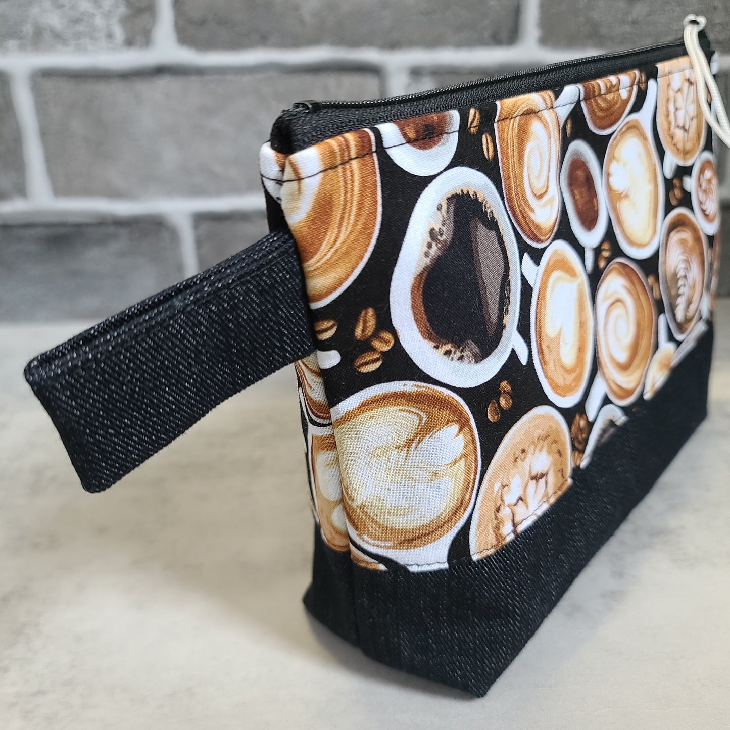 Trousse de voyage - Sac à cosmétiques/maquillage - Étui à crayons - Latte/Café