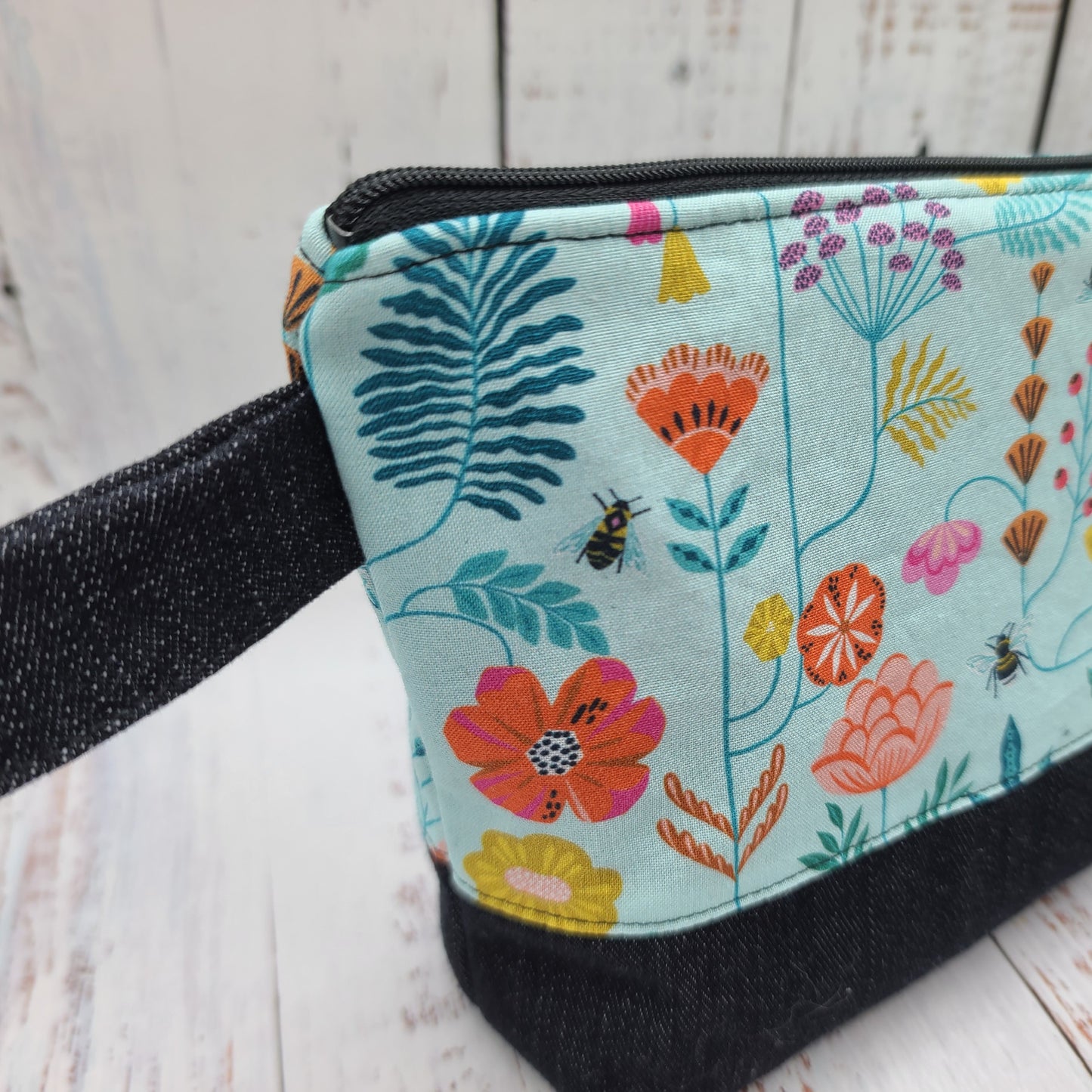 Trousse de voyage - Sac à cosmétiques/maquillage - Étui à crayons - Fleurs sur tiges