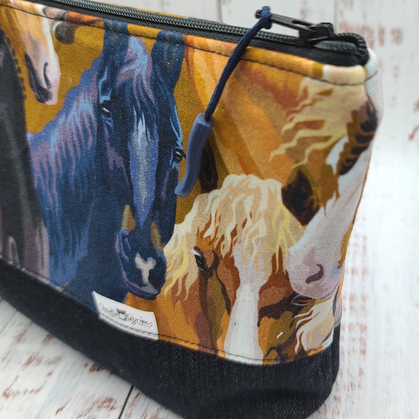 Trousse de voyage - Sac à cosmétiques/maquillage - Étui à crayons - Chevaux