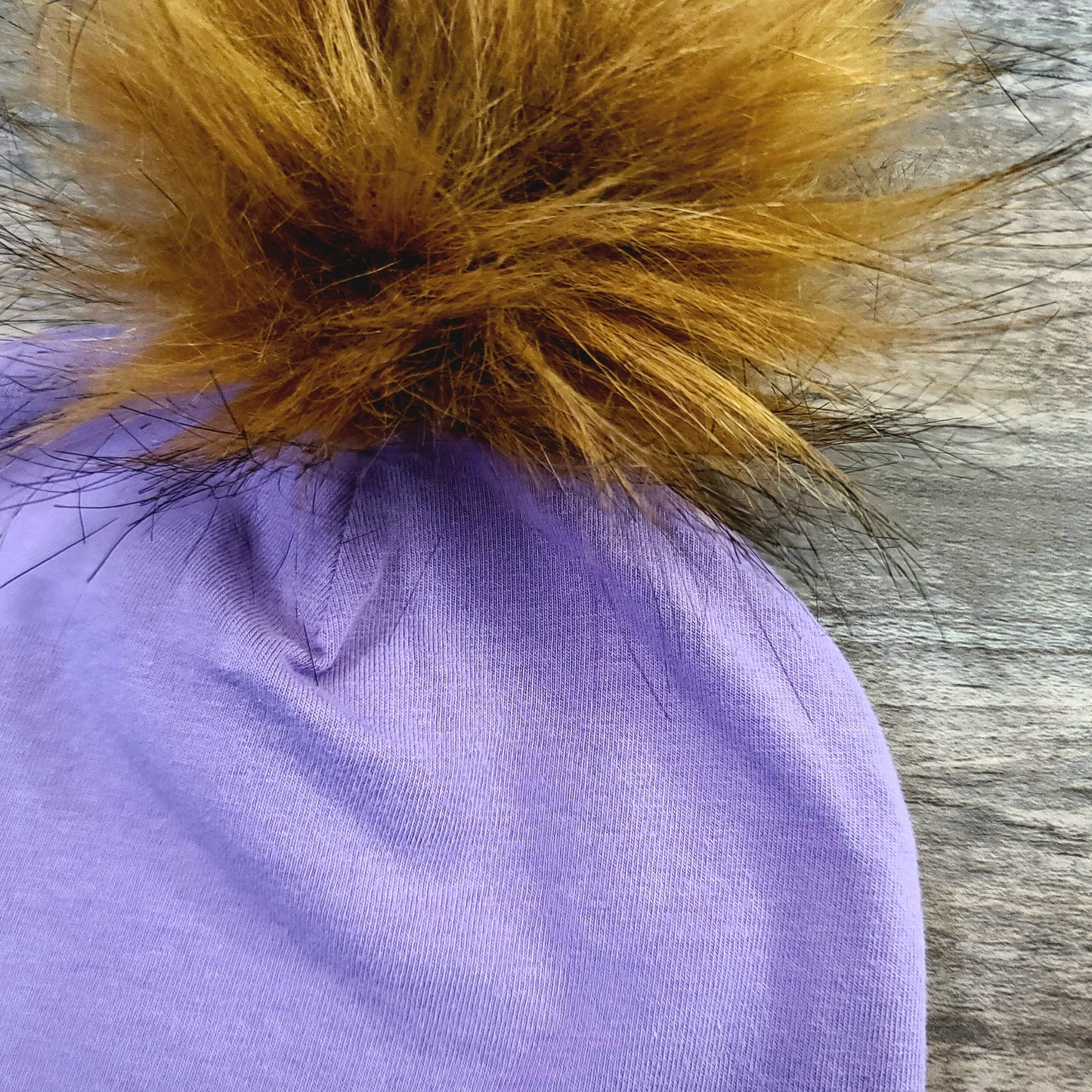 ENFANT - Tuque Hiver (POLAR) avec Cordons Pompon amovible - UNIE - Lilas