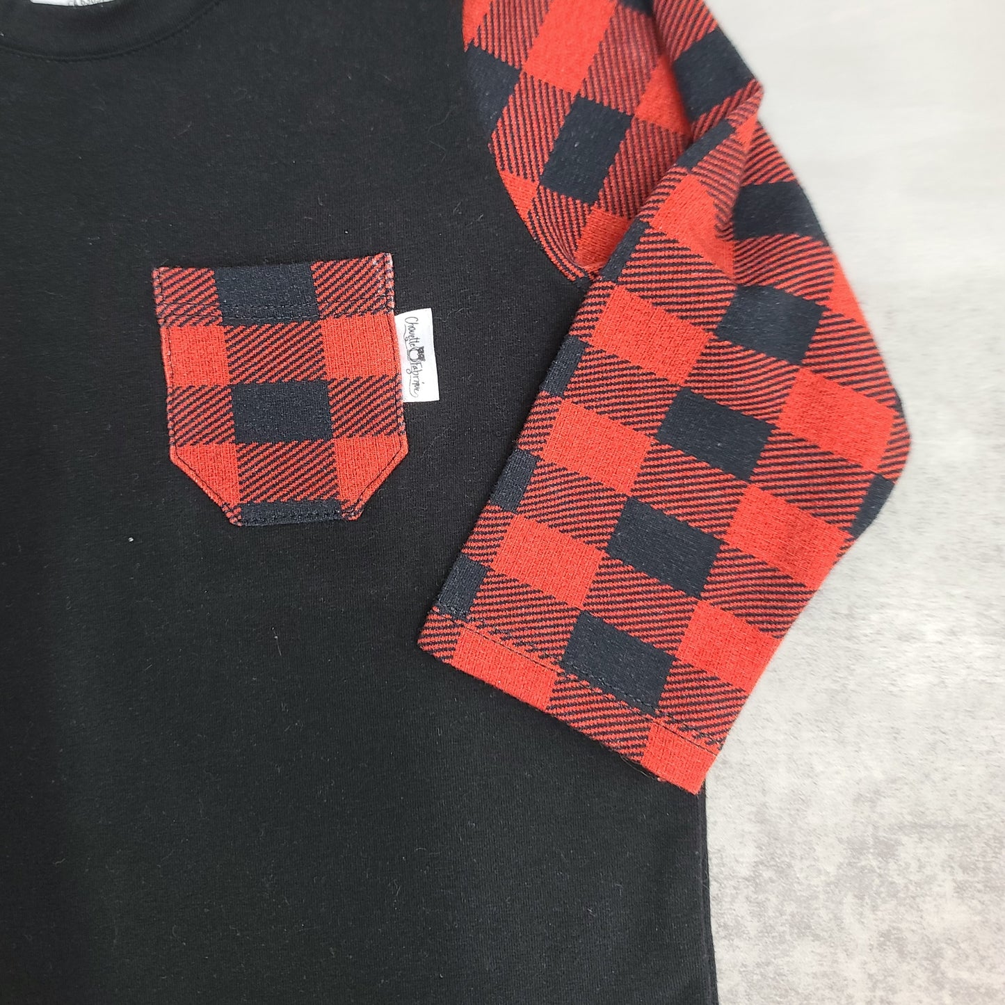T-shirt manche 3/4 - ENFANT - Grandeur 3 ans - NOIR / BÛCHERON