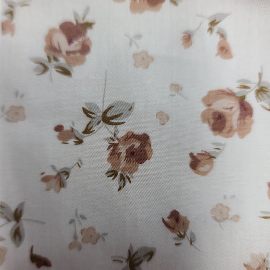 Protège-carnet de santé - Vaccination - Personnalisé - Fleurs - Corail & Taupe (Fond rose pâle antique)