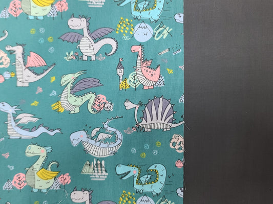 Napperon personnalise (Couleur d'impression au choix) - Animaux - Dragons - Pochette grise foncée