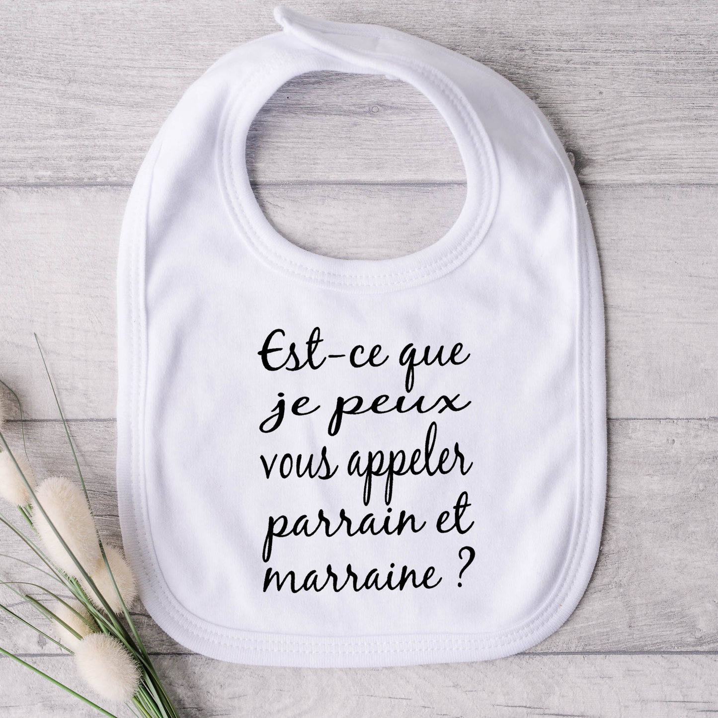 Bavoir pour bébé - Est-ce que je peux vous appeler parrain et marraine ?