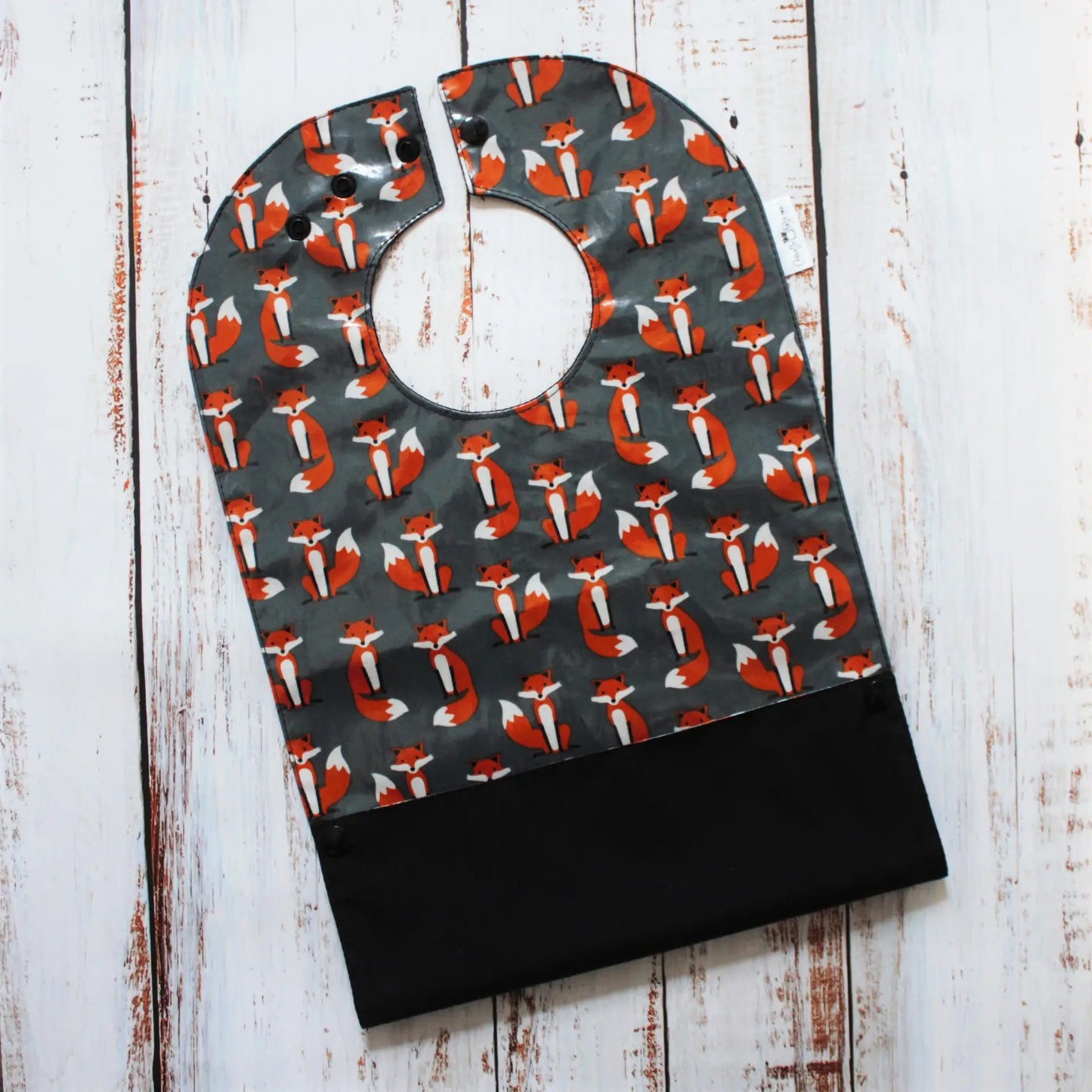 Bavoir en coton laminé – Renards