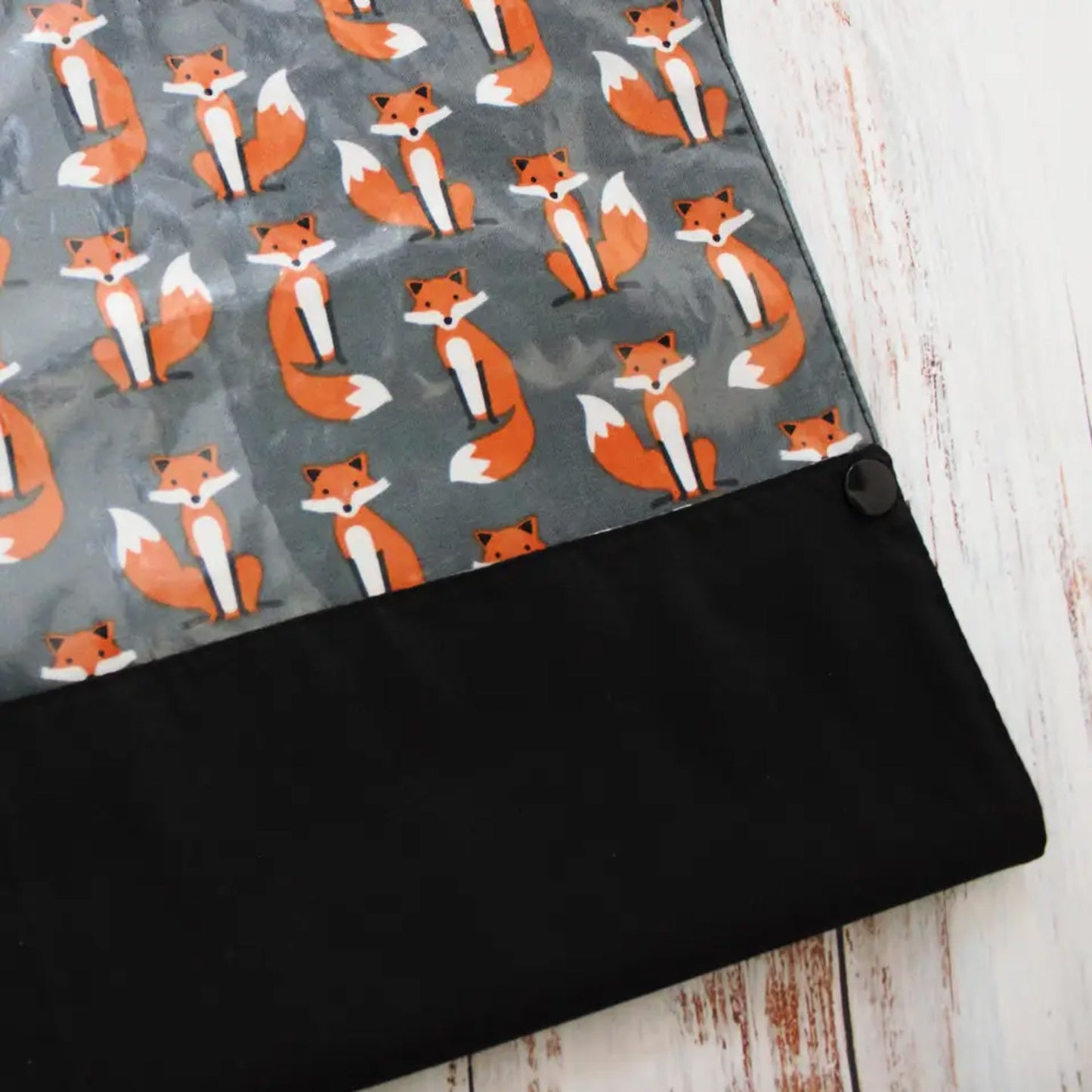 Bavoir en coton laminé – Renards