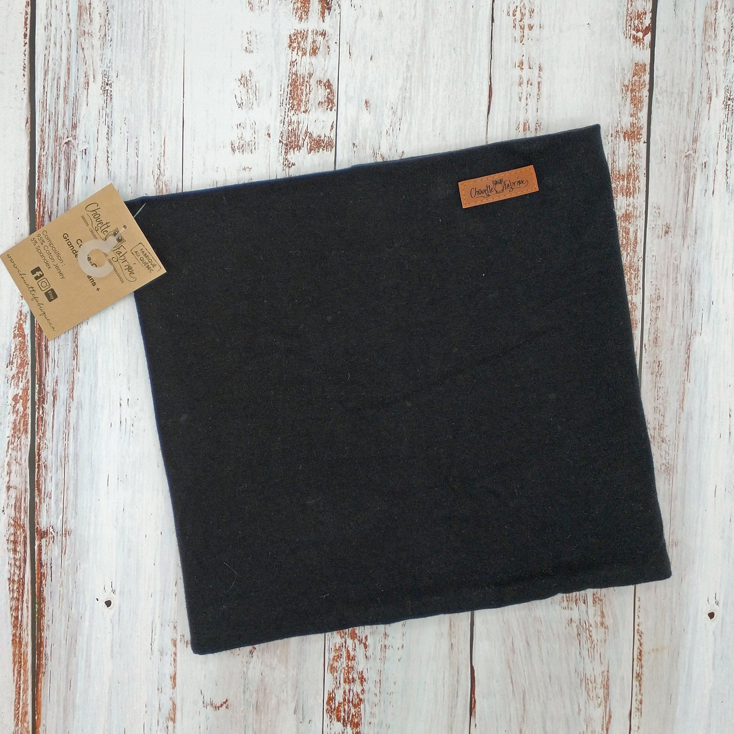 ENFANT - Cache-Cou (JERSEY) Printemps/Automne – Noir