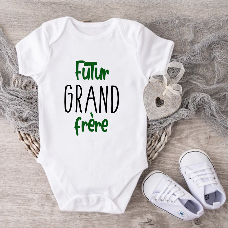 Cache-couche pour bébé - Annonce Grossesse/Naissance - Futur grand frère (Modèle 5)