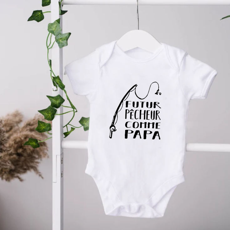 Cadeau Naissance Original Rigolo Body Bébé Humour Futur Camionneur Comme Papa - 100% Coton, Imprimé En France, Cadeau Naissance Rigolo Vêtement Bébé Rigolo