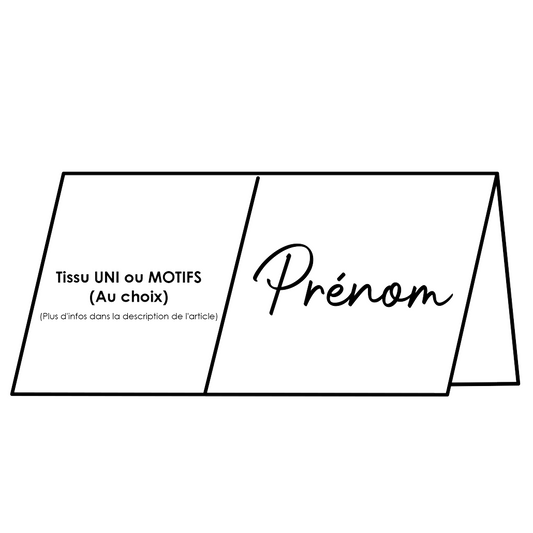 AU CHOIX (Tissu uni ou à motifs) - Protège-carnet de santé - Vaccination - Personnalisé