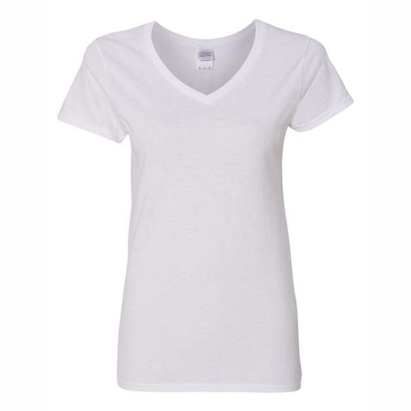 T-shirt - FEMME - Col en V - TEXTE/DESSIN au choix