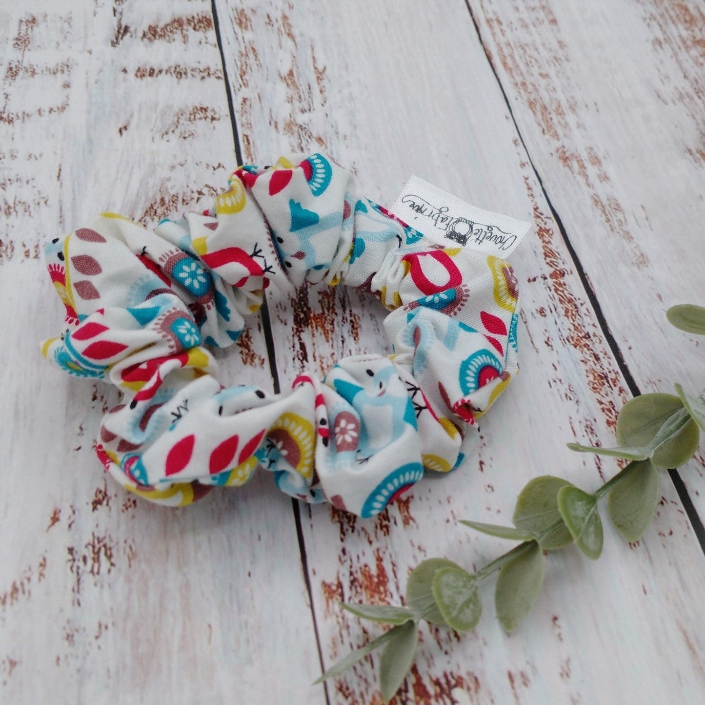 Chouchou - Animaux - Hiboux - Rouge et bleu