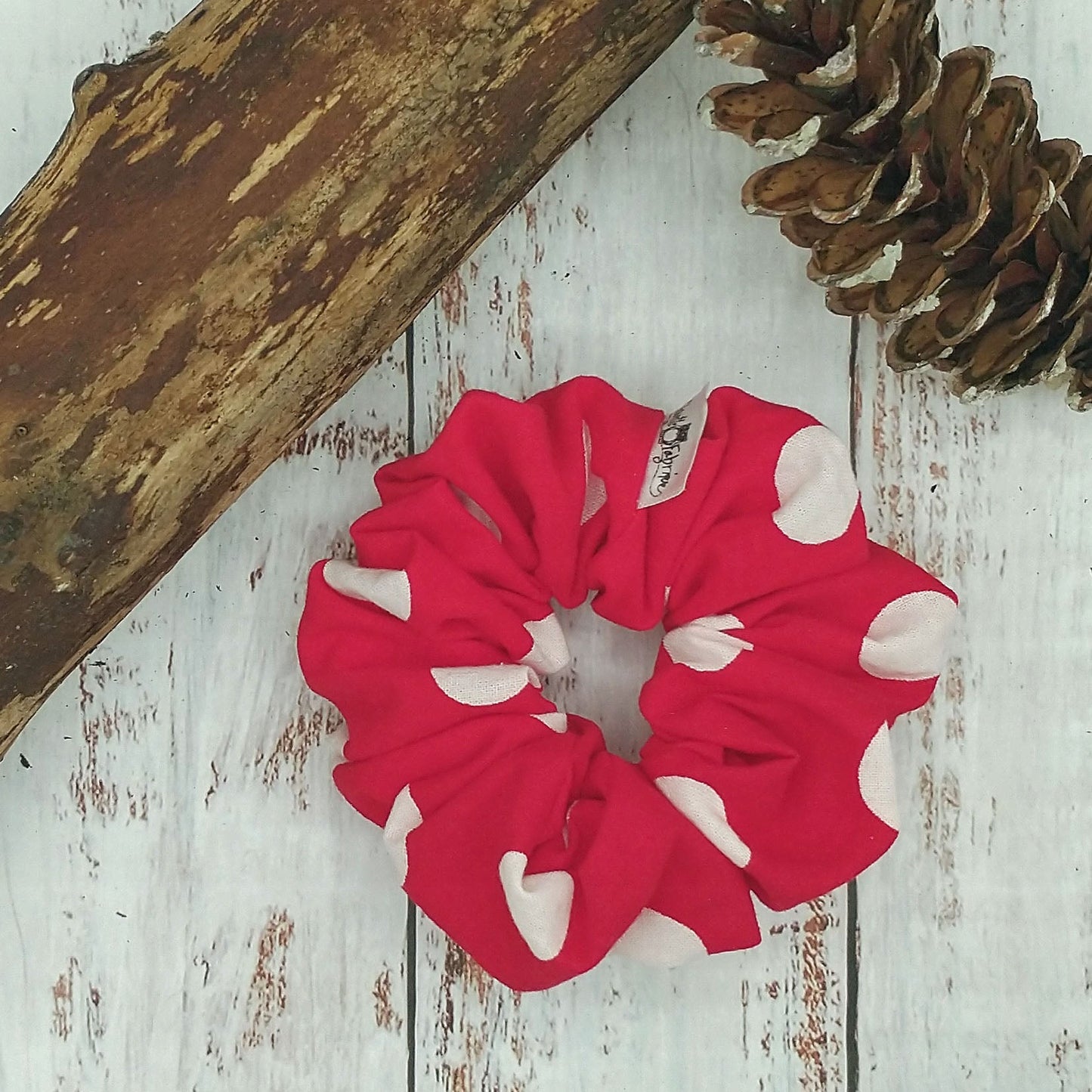 Gros Chouchou - Gros pois blancs - Fond rouge