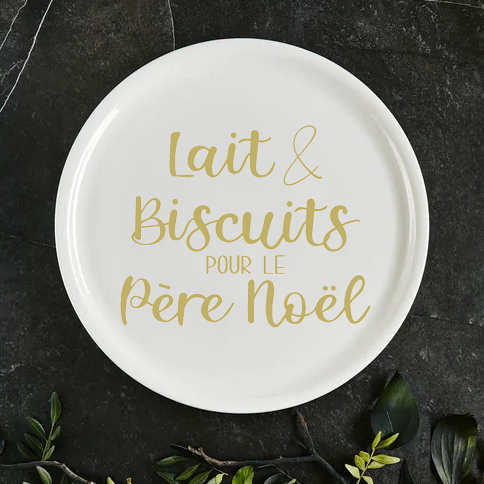 Décalque de vinyle - LAIT & BISCUITS DU PÈRE NOËL