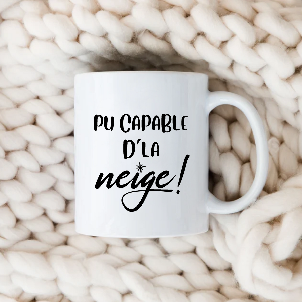 Décalque de vinyle - Pu capable d'la neige !