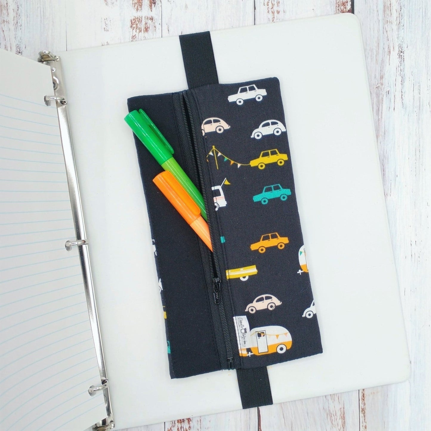 Étuis à crayons à élastique marque-page - Signet - Pour agenda, livres, etc. - Voitures & Roulottes